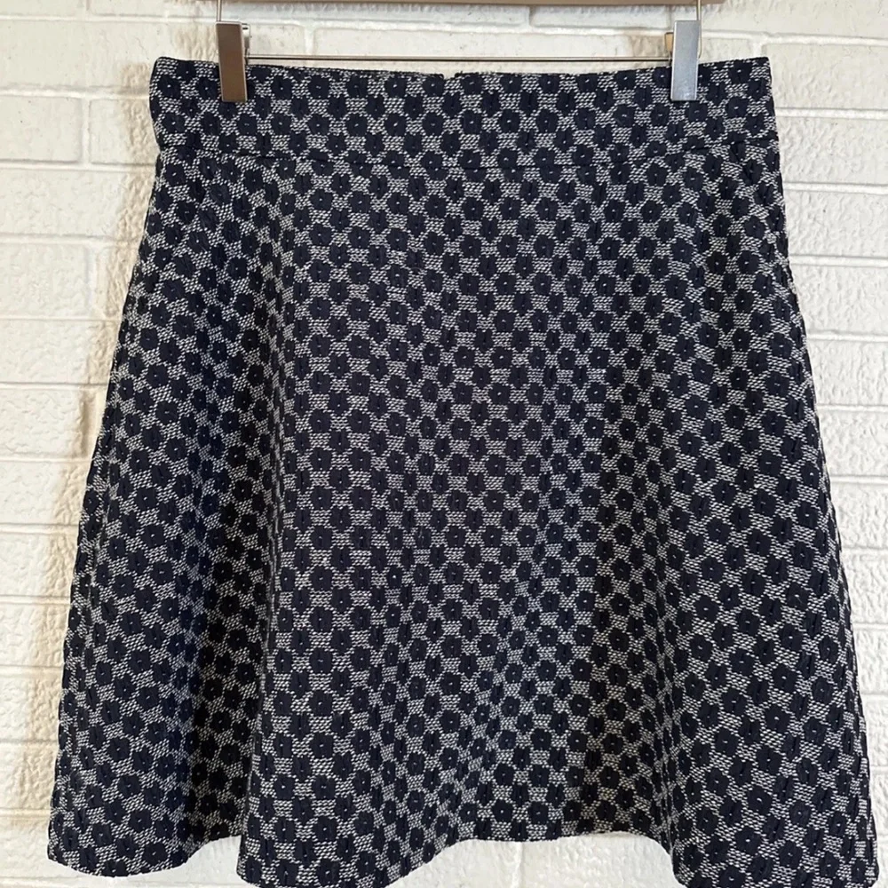 Y2K Ann Taylor Textured Woven Knee Length A Line Skirt Back Zipper 10